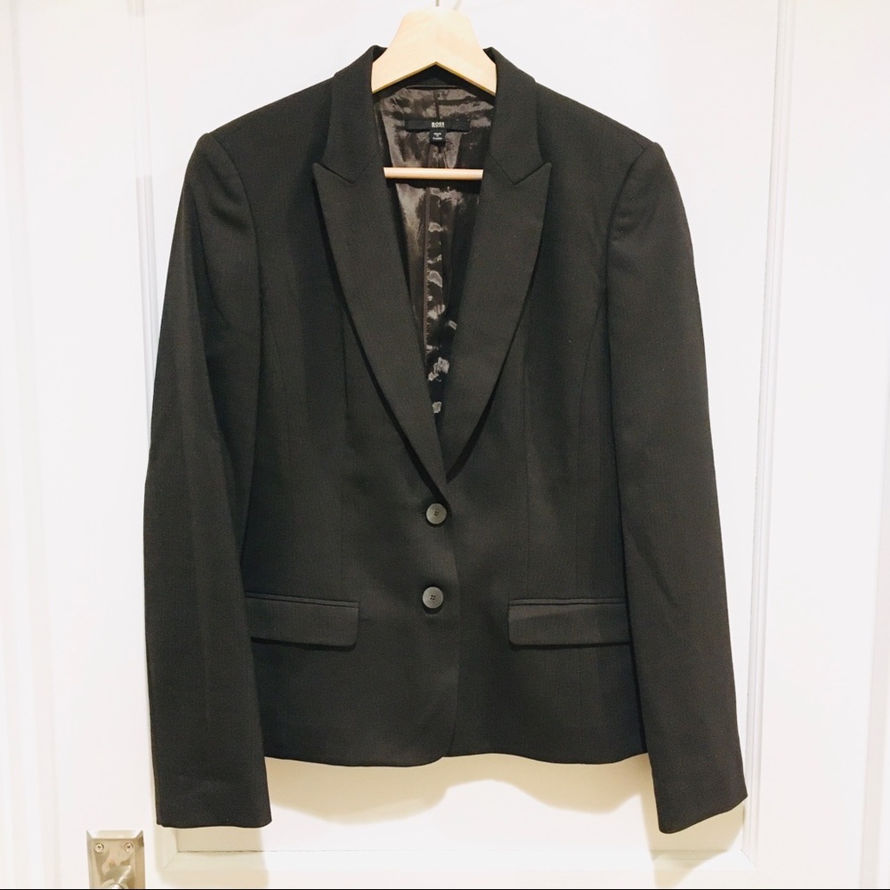 Boss Hugo Boss Black Blazer Suit Jacket Professional Career Interview Office